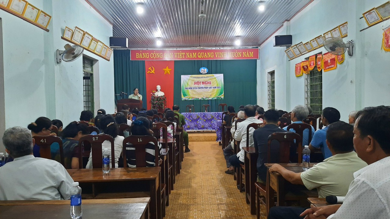 UBND XÃ HÒA THẮNG TỔ CHỨC HỘI NGHỊ TUYÊN TRUYỀN PHỔ BIẾN PHÁP LUẬT NĂM 2024