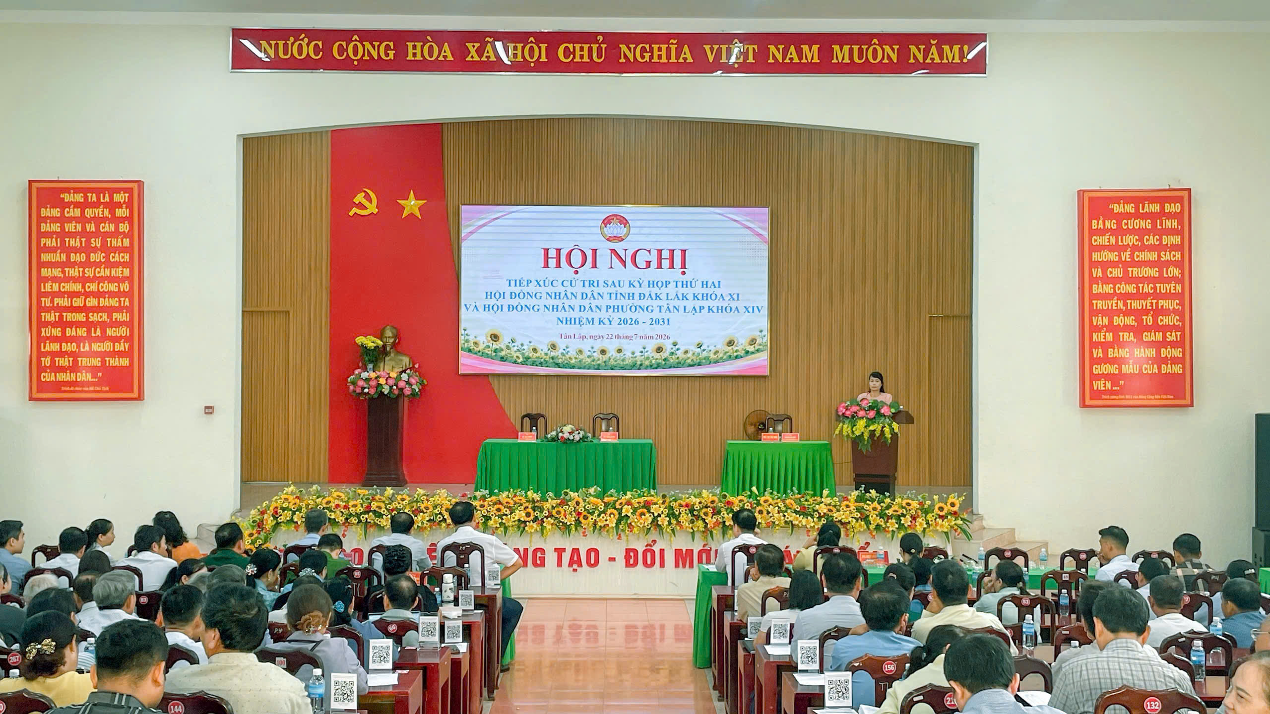 TÂN LẬP: HỘI NGHỊ TIẾP XÚC CỬ TRI SAU KỲ HỌP THỨ HAI HĐND TỈNH KHÓA XI VÀ HĐND PHƯỜNG KHÓA XIV, NHIỆM KỲ 2026 – 2031