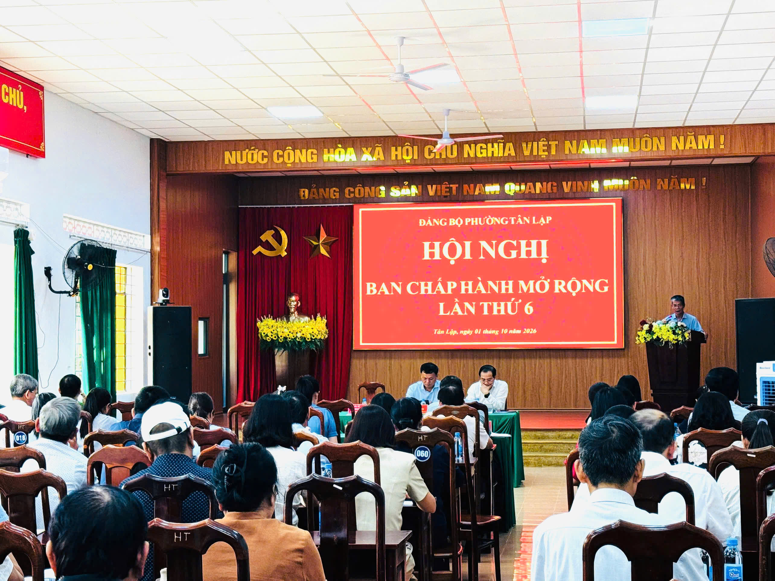 PHƯỜNG TÂN LẬP TỔ CHỨC HỘI NGHỊ BAN CHẤP HÀNH ĐẢNG BỘ MỞ RỘNG LẦN THỨ 6 NĂM 2026