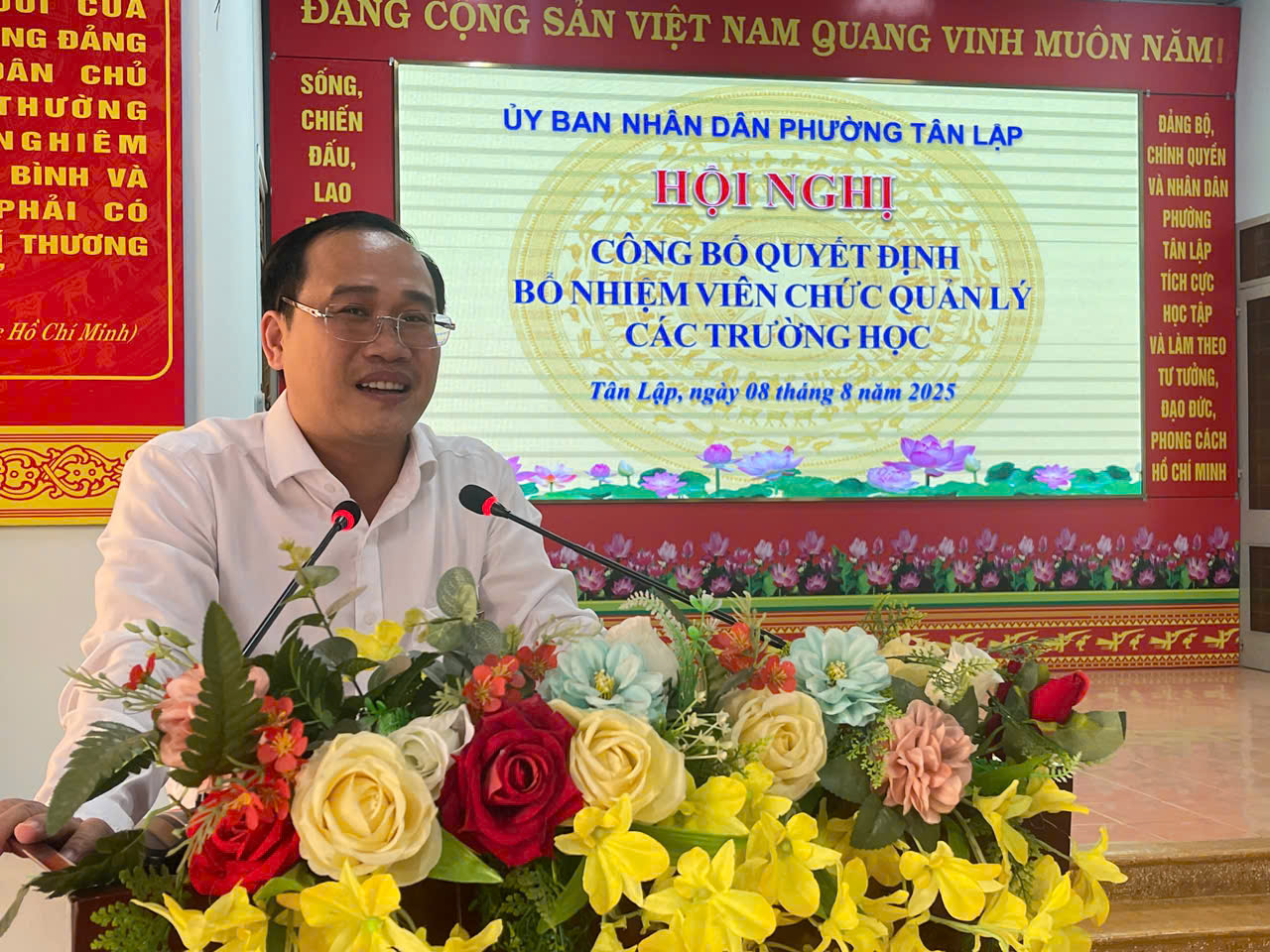 PHƯỜNG TÂN LẬP KIỆN TOÀN CHỨC DANH QUẢN LÝ TRƯỜNG HỌC TRỰC THUỘC PHƯỜNG