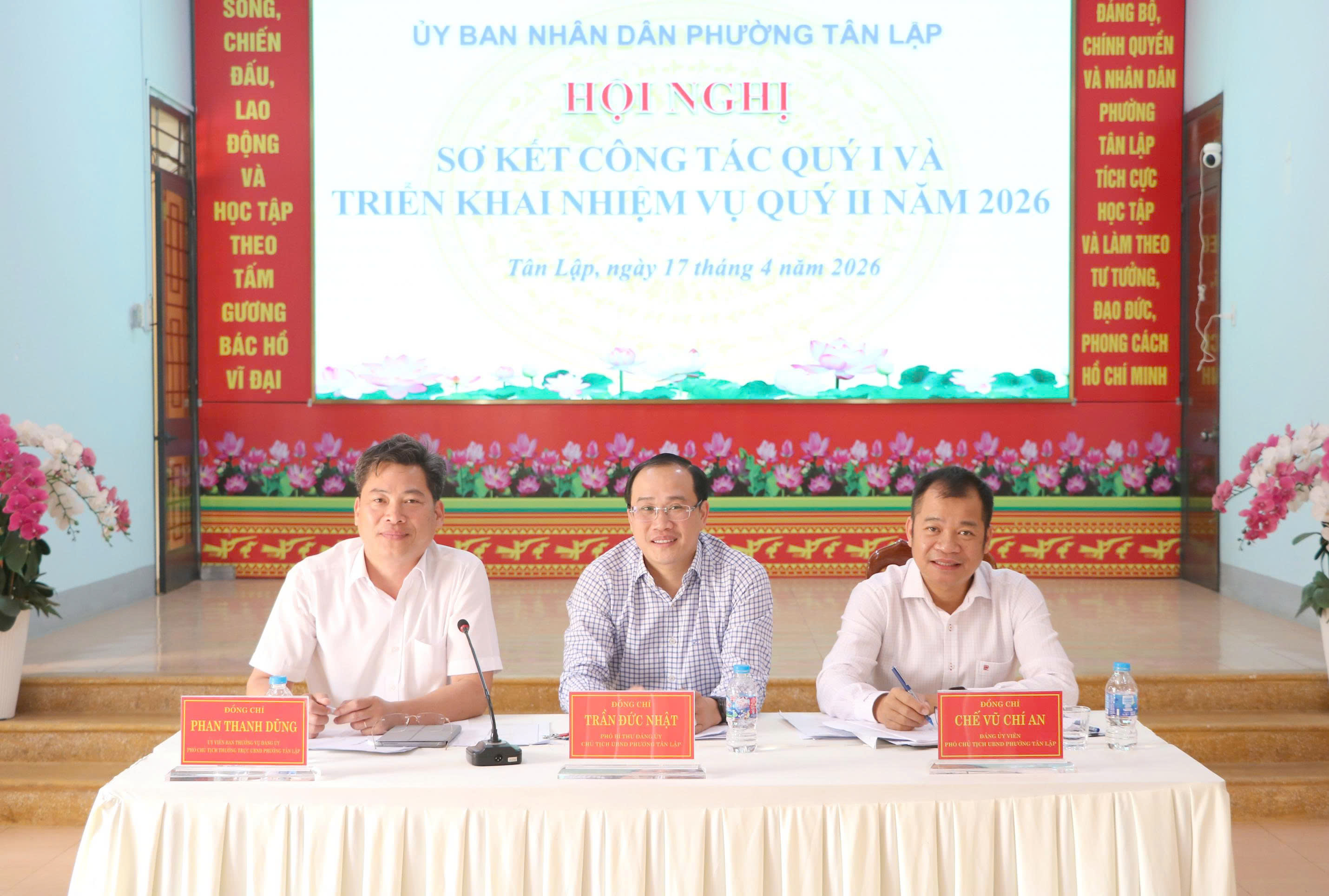 Phường Tân Lập tổ chức Hội nghị Sơ kết công tác quý I và triển khai nhiệm vụ quý II năm 2026; Công bố quyết định thành lập Tổ Trật tự đô thị phường