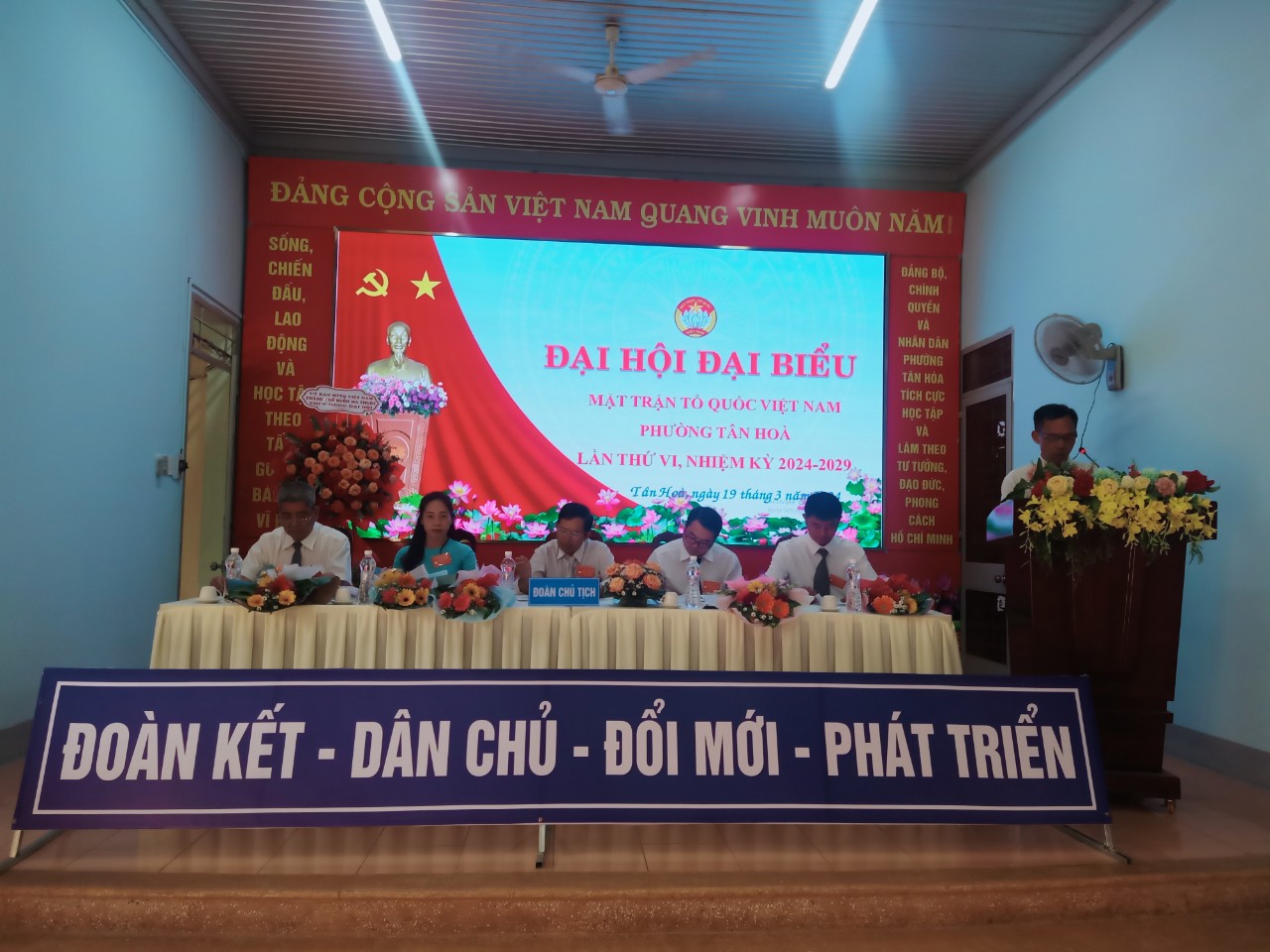 UBMTTQ VIỆT NAM PHƯỜNG TÂN HOÀ TỔ CHỨC ĐẠI HỘI ĐẠI BIỂU LẦN THỨ VI, NHIỆM KỲ 2024-2029