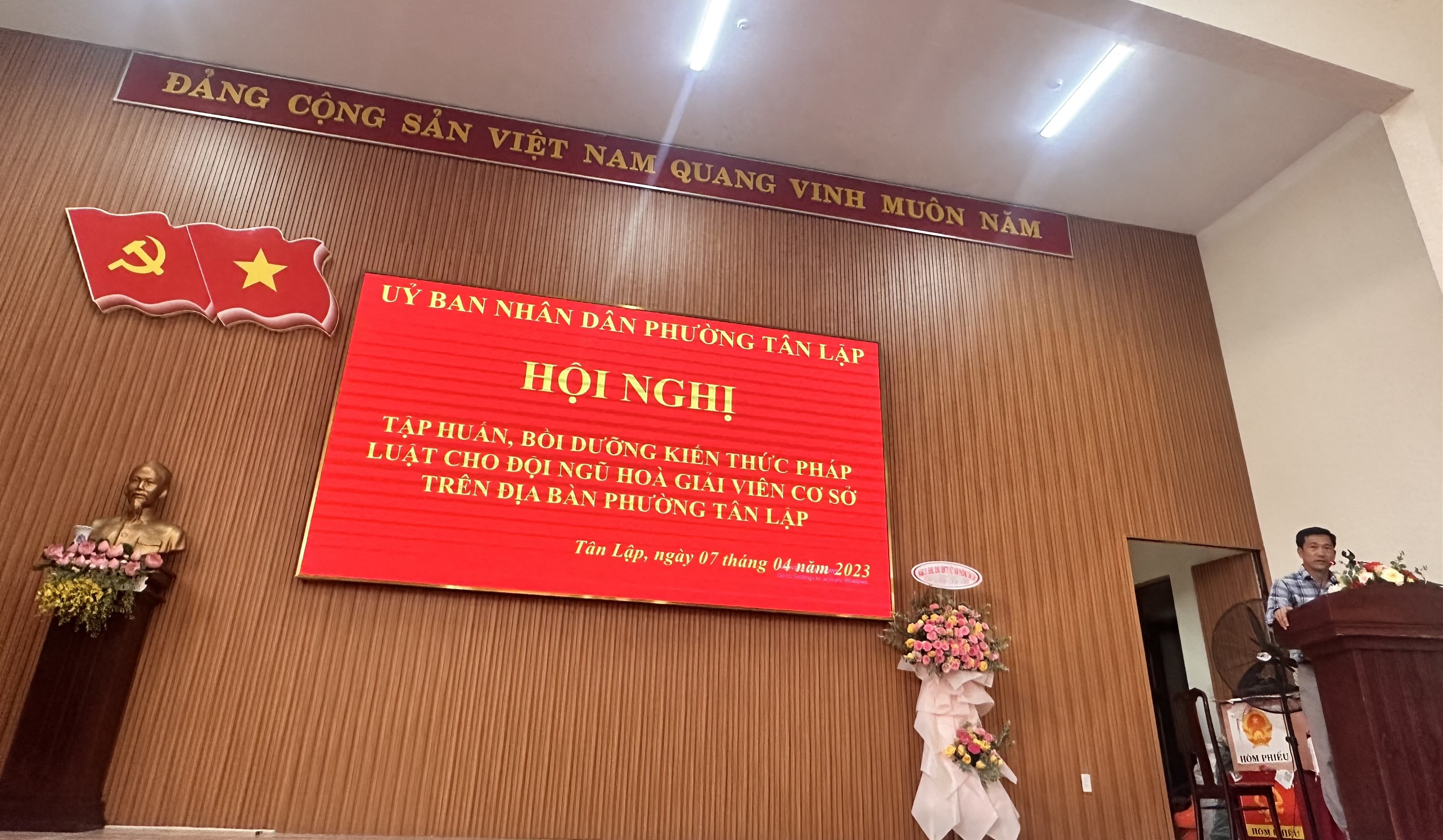 Tập huấn, bồi dưỡng kiến thức pháp luật cho đội ngũ hòa giải viên cơ sở trên địa bàn phường Tân Lập.